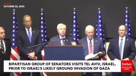Thumbnail for American senators give speech of support in Tel Aviv