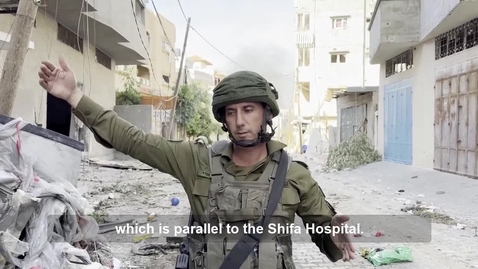 Thumbnail for Hagari in Gaza evidence tunnel inside an apartment with classroom