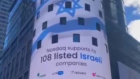 Thumbnail for The Nasdaq in USA stands with Israel