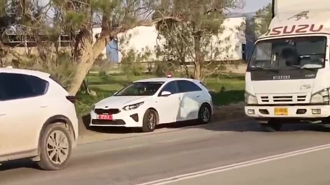 Thumbnail for  Convoy of family members heading to the Kerem Shalom crossing by Gaza 